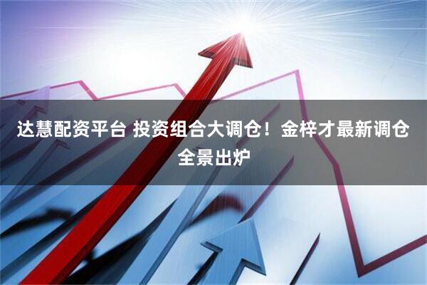 达慧配资平台 投资组合大调仓！金梓才最新调仓全景出炉